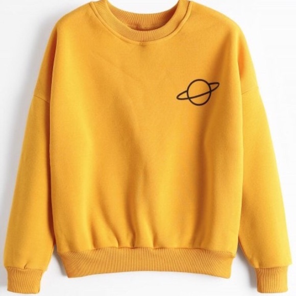 yellow saturn hoodie